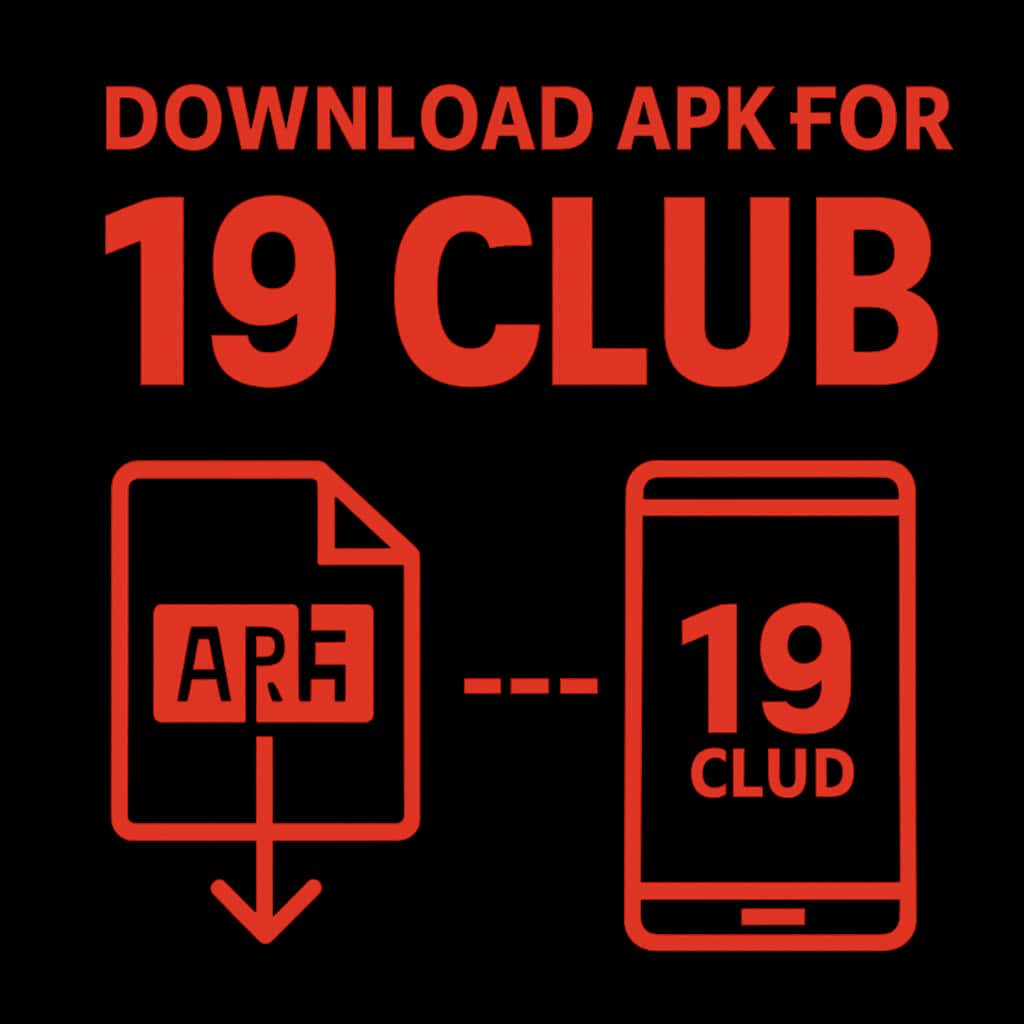 An educational diagram about the 19 Club APK installation process.