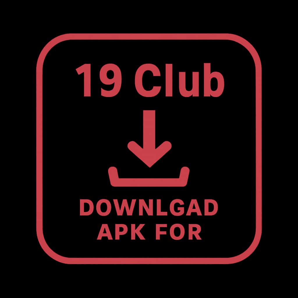 An informational badge for Download APK for 19 Club.