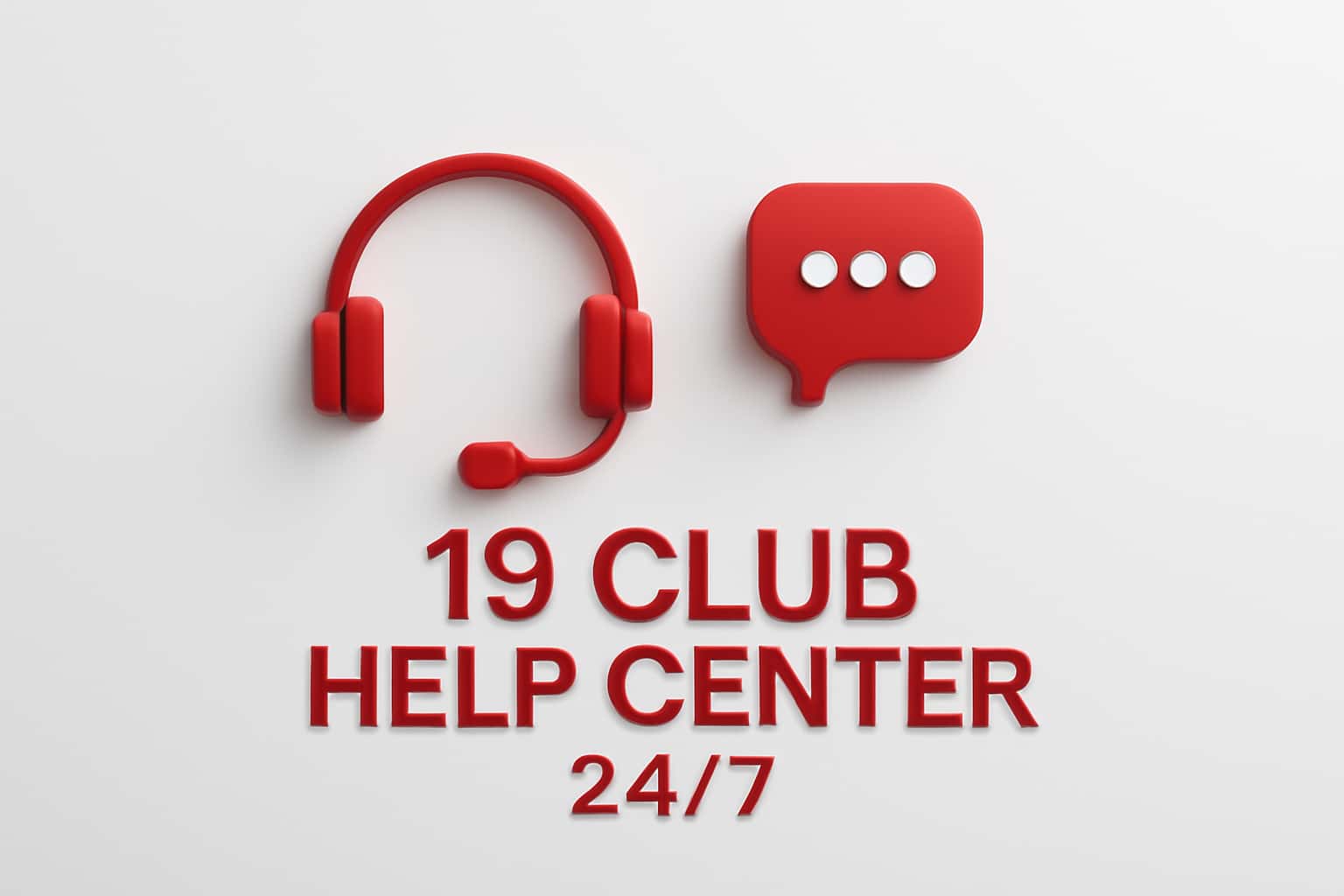 19 Club Help Center 24/7 Interface