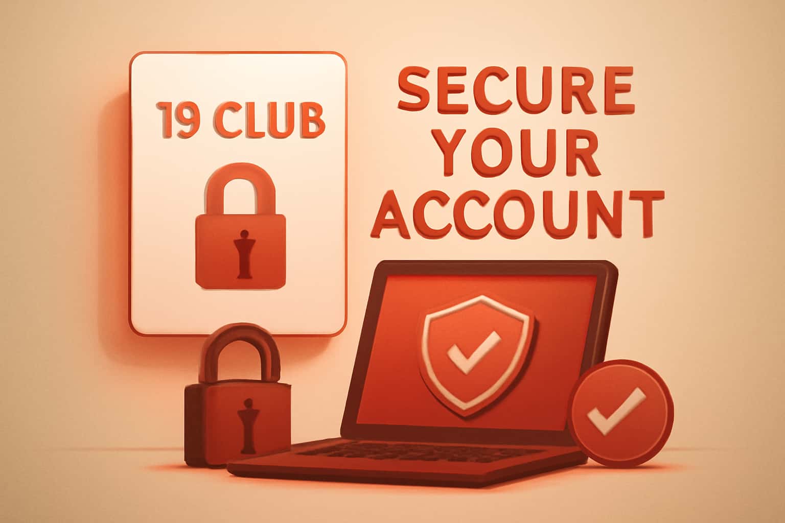 Informative graphic about securing your 19 Club account.