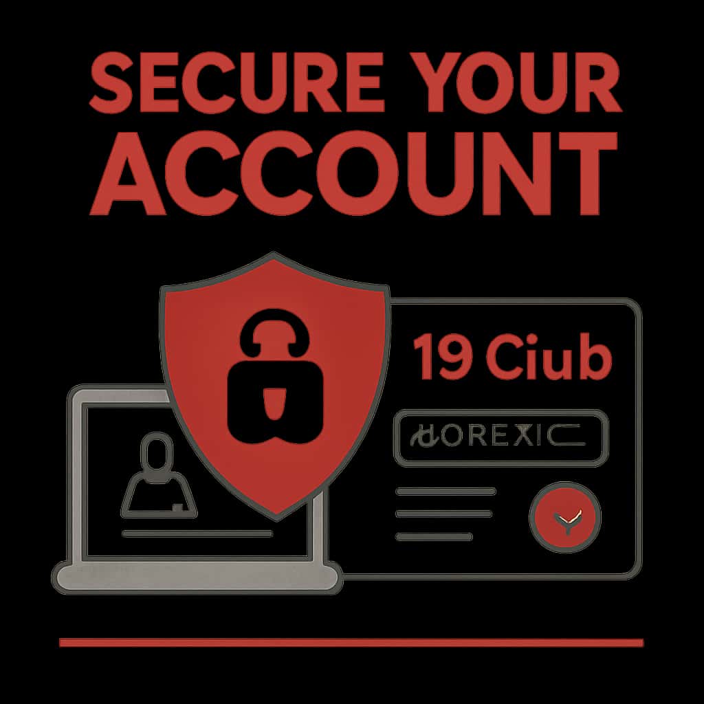 Diagram illustrating steps to secure your 19 Club account.