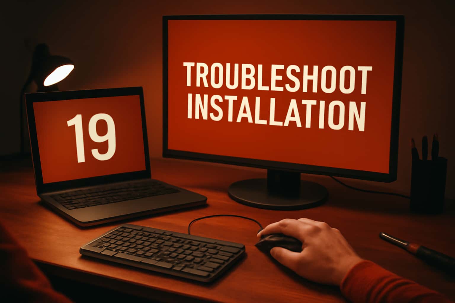 Visual representation of troubleshooting steps for the installation of the 19 Club app.