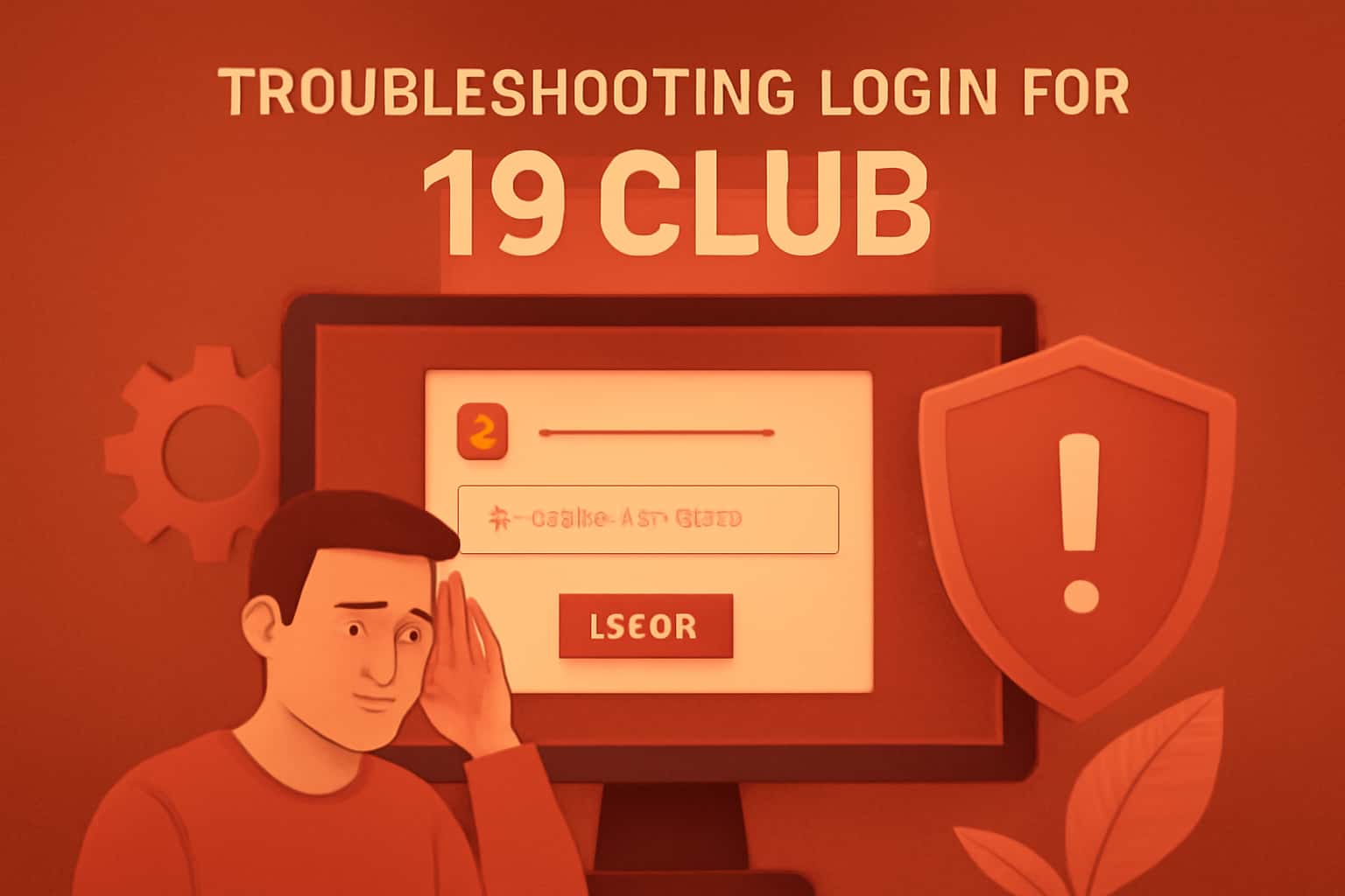 A visual representation of troubleshooting login issues for the 19 Club, showcasing the text '19 Club'.
